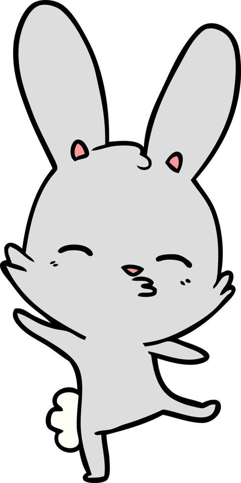 Vector bunny character in cartoon style