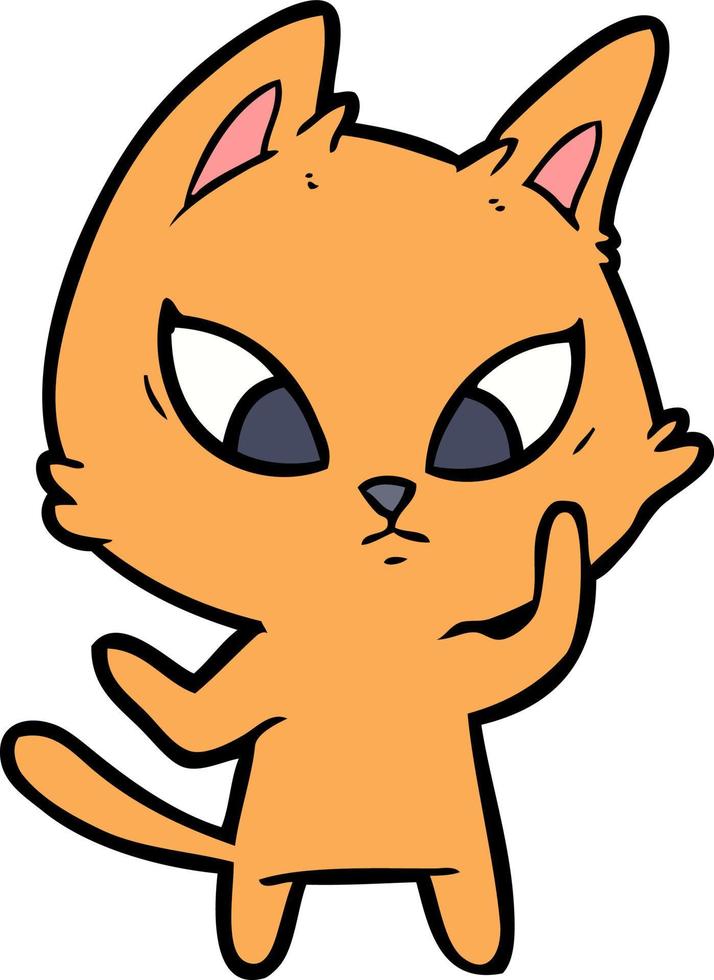 Vector cat character in cartoon style