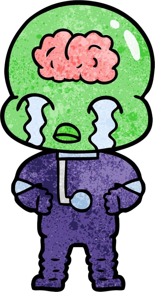 Vector alien character in cartoon style