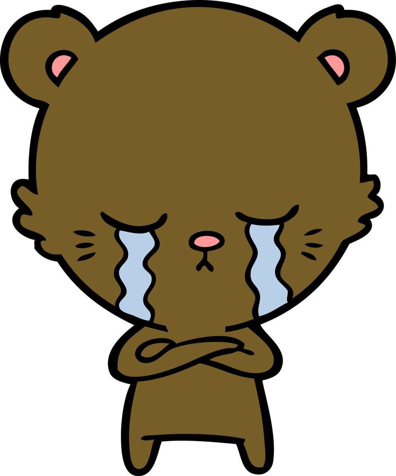 personaje de oso vectorial en estilo de dibujos animados vector