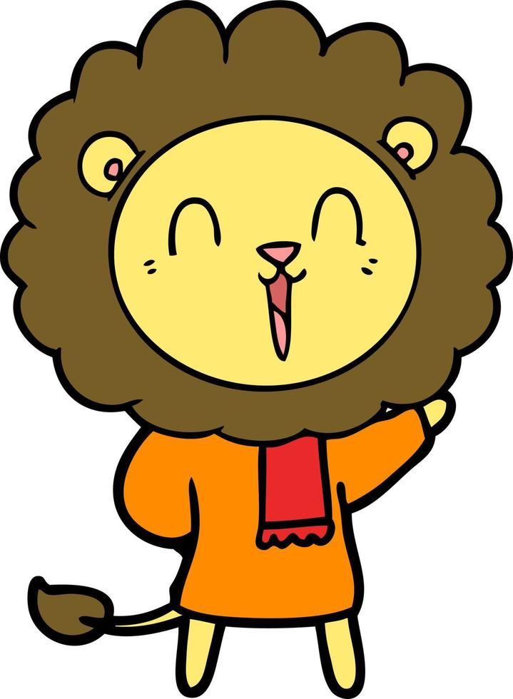 Vector lion character in cartoon style