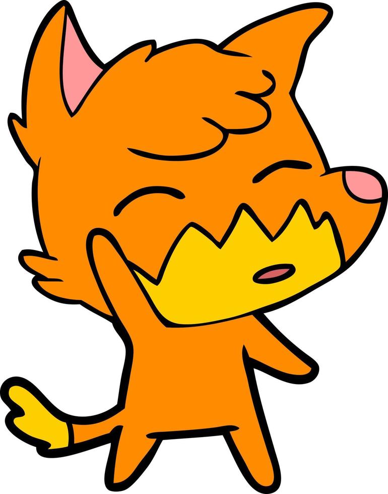 Vector fox character in cartoon style