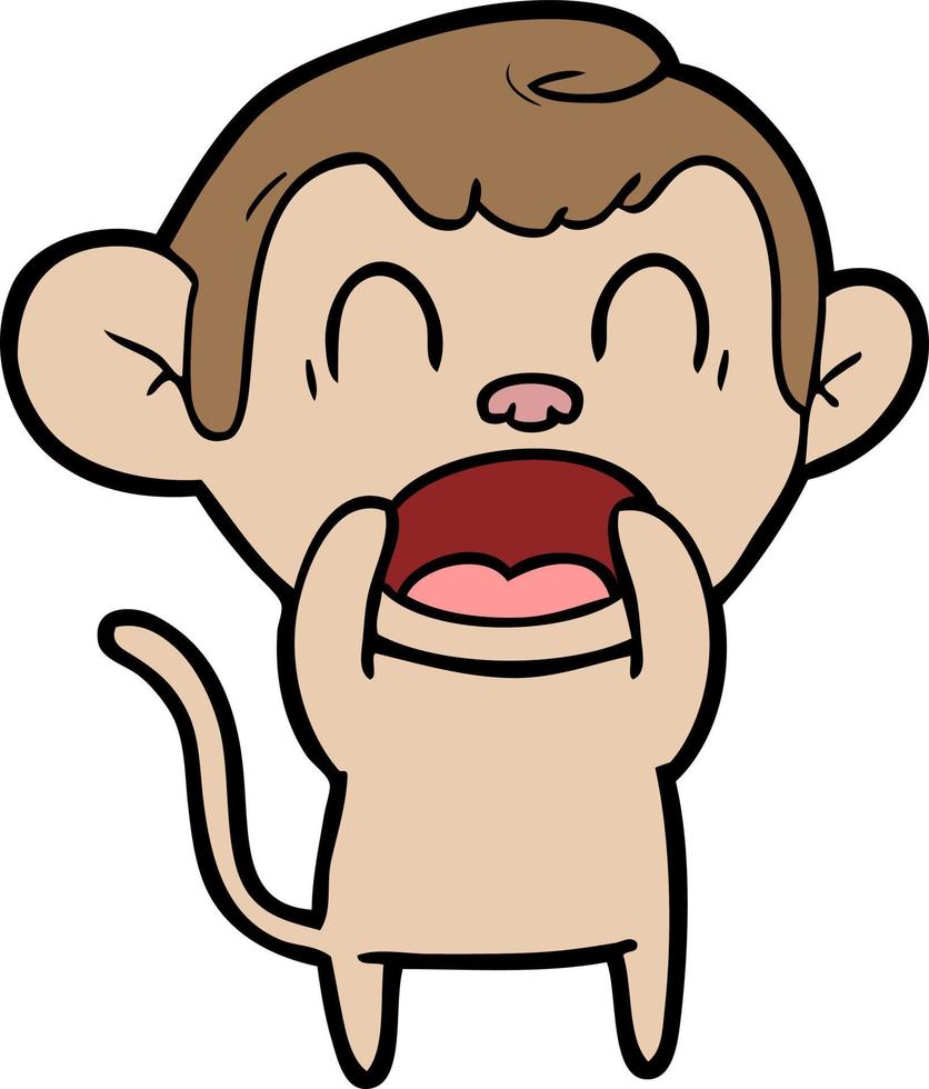 Vector monkey character in cartoon style