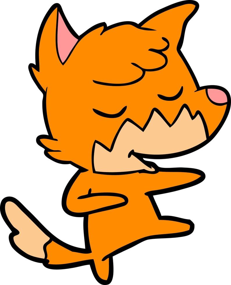 Vector fox character in cartoon style