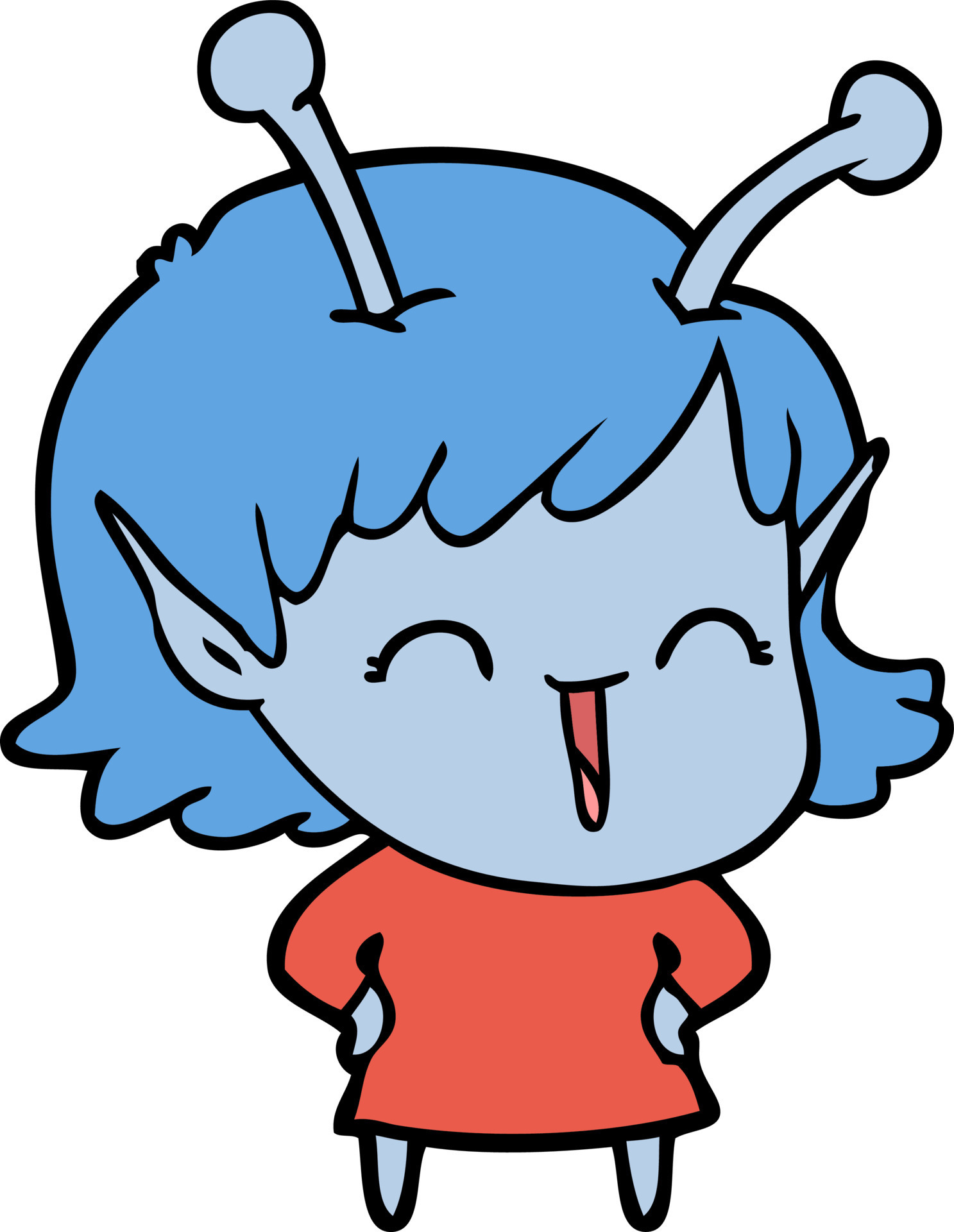 Vector alien character in cartoon style 13735076 Vector Art at Vecteezy