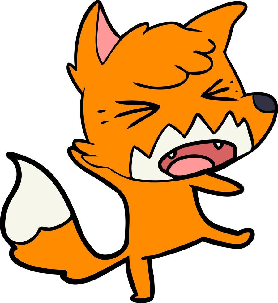 Vector fox character in cartoon style