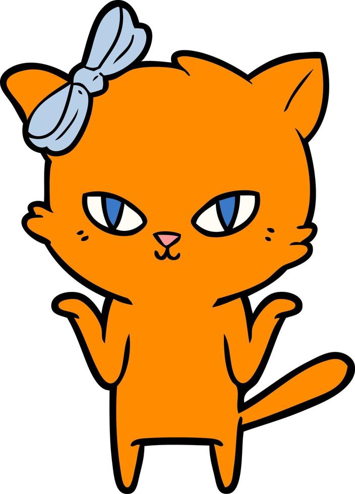 Vector cat character in cartoon style