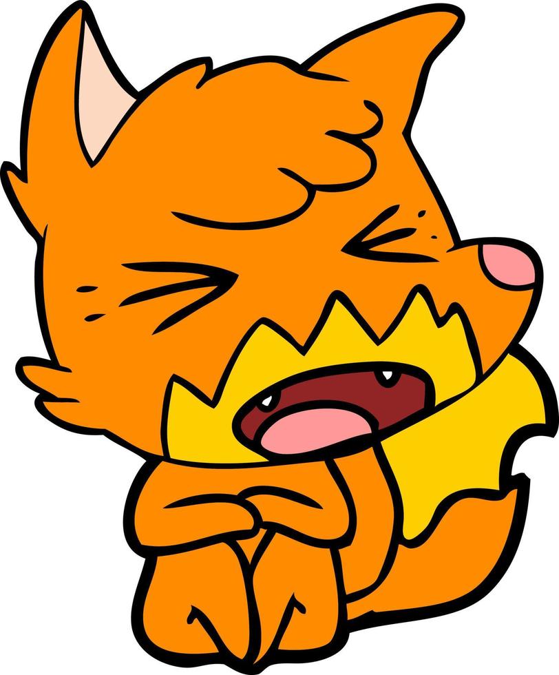 Vector fox character in cartoon style