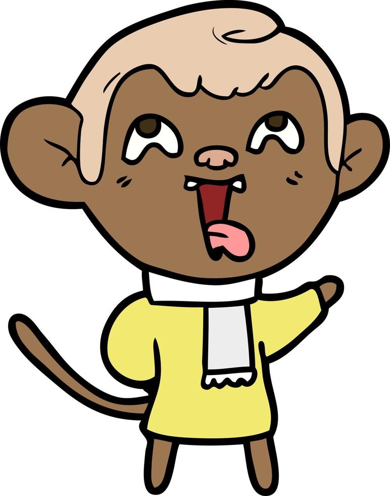 Vector monkey character in cartoon style