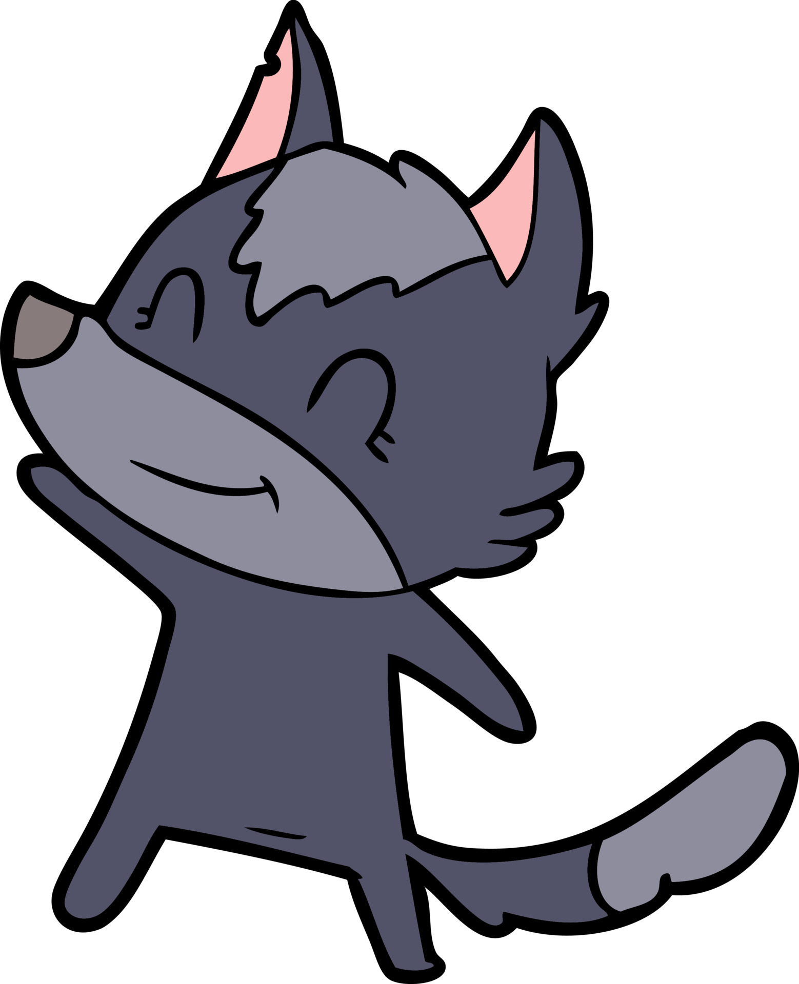 Vector wolf character in cartoon style 13735114 Vector Art at Vecteezy