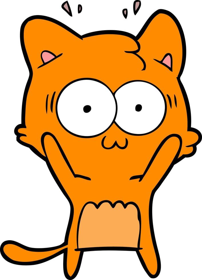 personaje de gato vectorial en estilo de dibujos animados vector