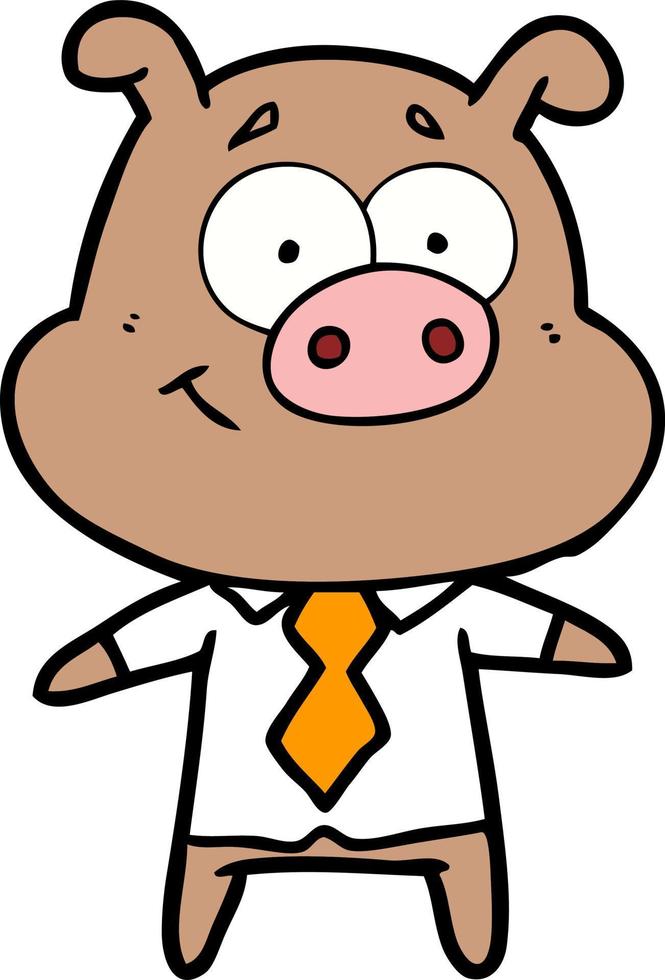 Vector pig character in cartoon style