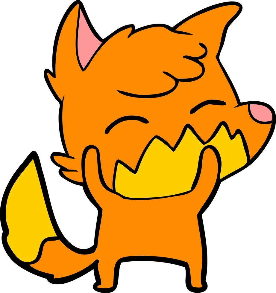 Vector fox character in cartoon style