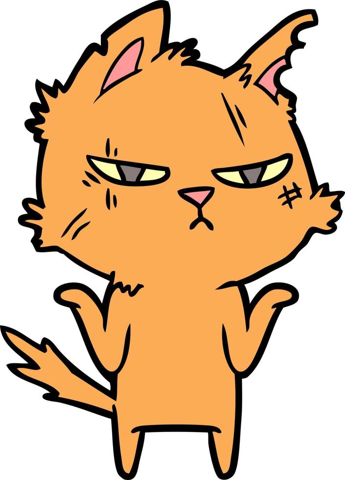 Vector cat character in cartoon style