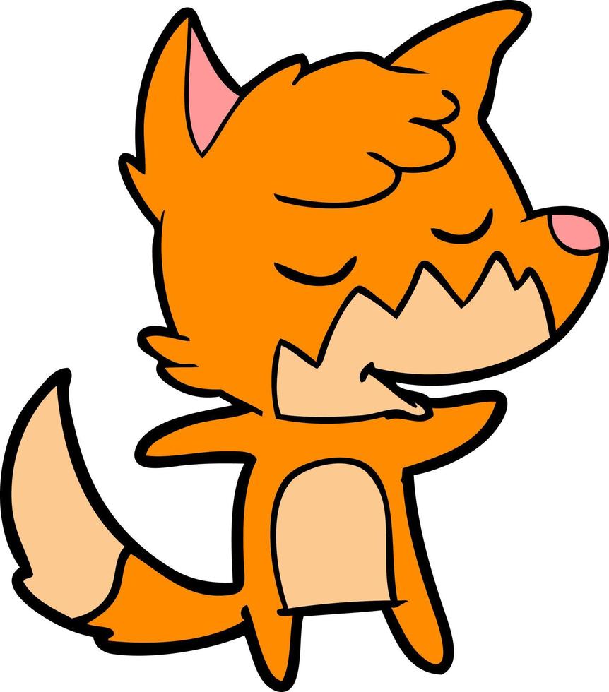 Vector fox character in cartoon style
