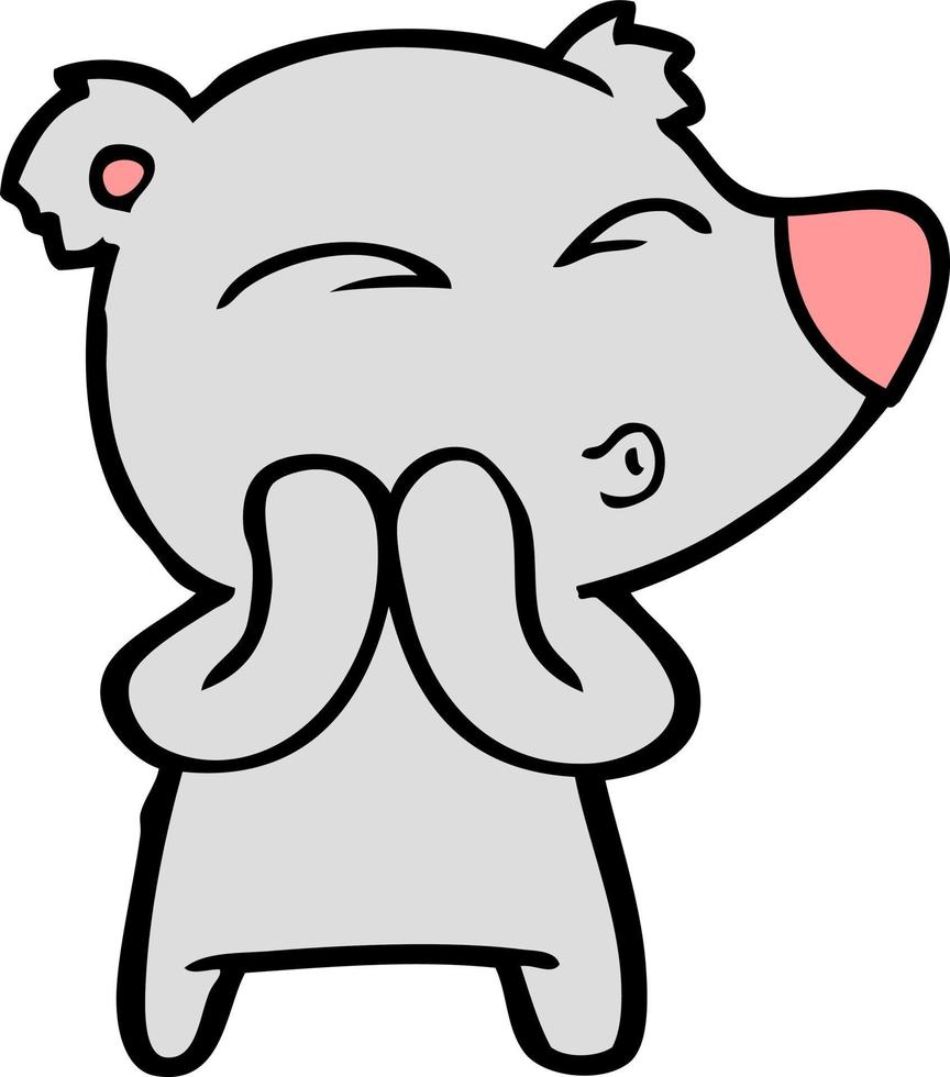 Vector polar bear character in cartoon style
