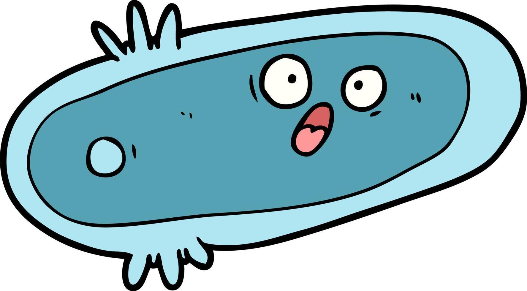 cartoon blue amoeba vector
