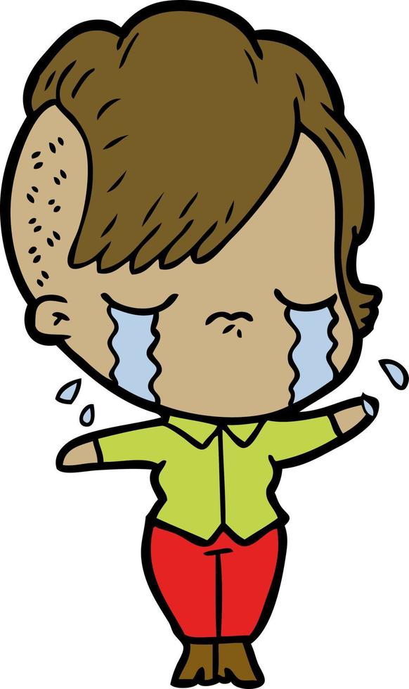 Vector woman character in cartoon style