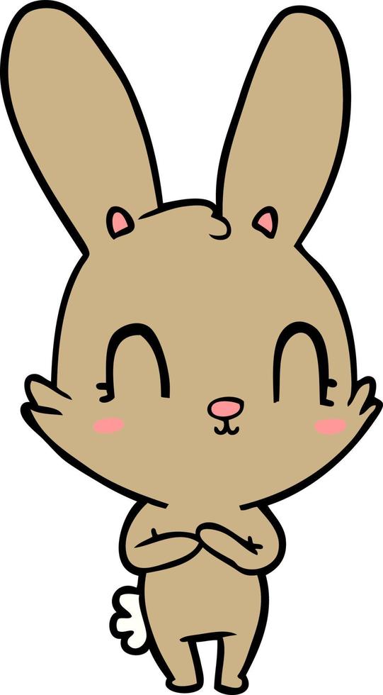 Vector bunny character in cartoon style