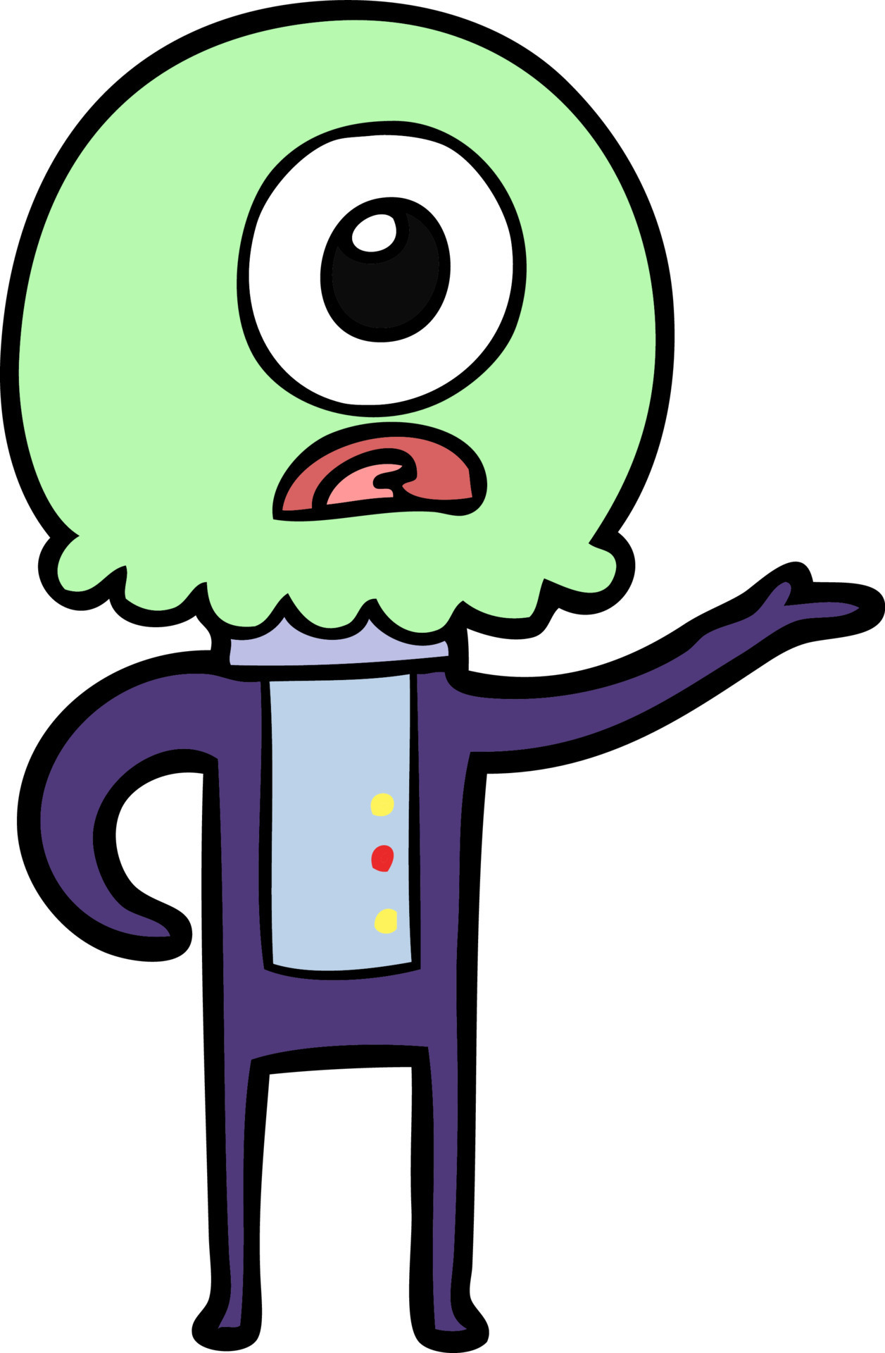 Vector alien character in cartoon style 13735290 Vector Art at Vecteezy