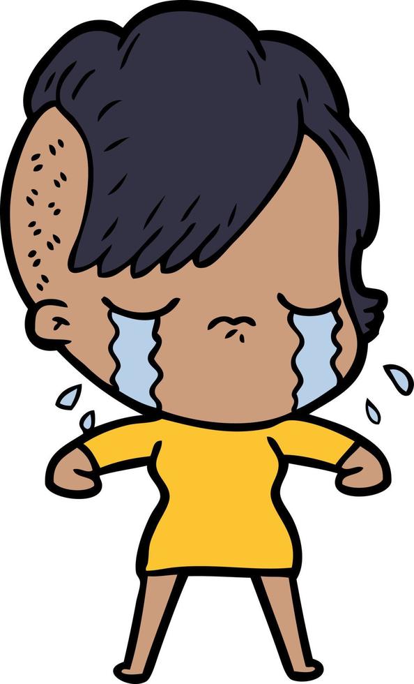 Vector woman character in cartoon style