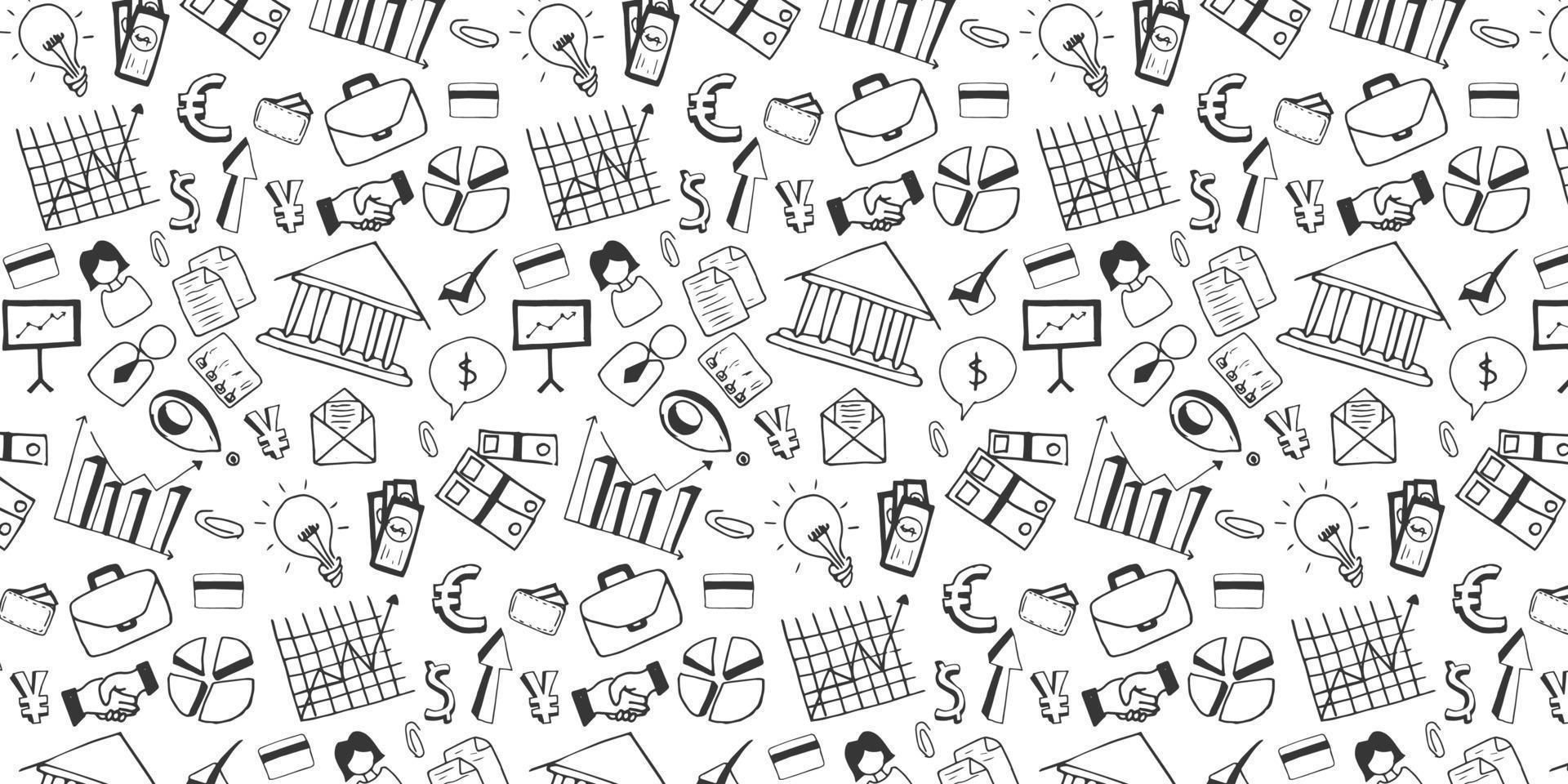 Business Vector Hand Drawn Pattern