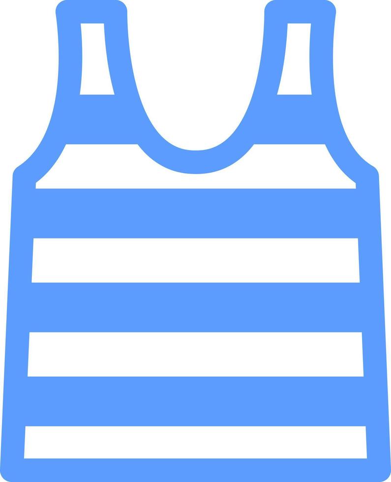 Blue sailor shirt, icon illustration, vector on white background