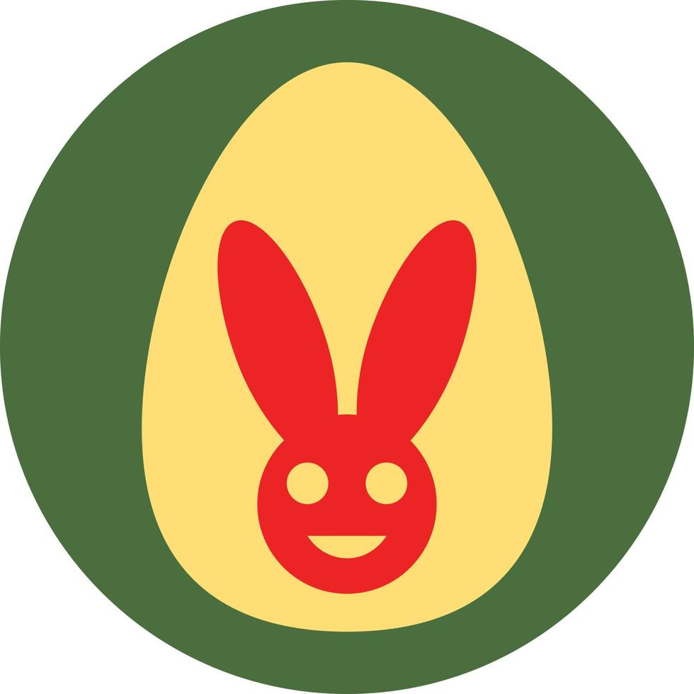 huevo de pascua con un conejito, ilustración, vector, sobre un fondo blanco. vector