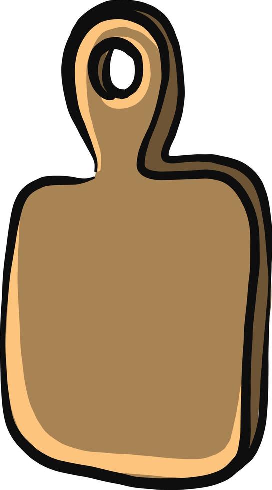 Small cutting board, illustration, vector on a white background.