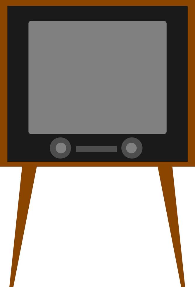 Old tv, illustration, vector on white background