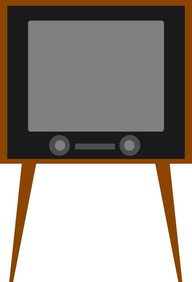 TV antigua, ilustración, vector sobre fondo blanco.