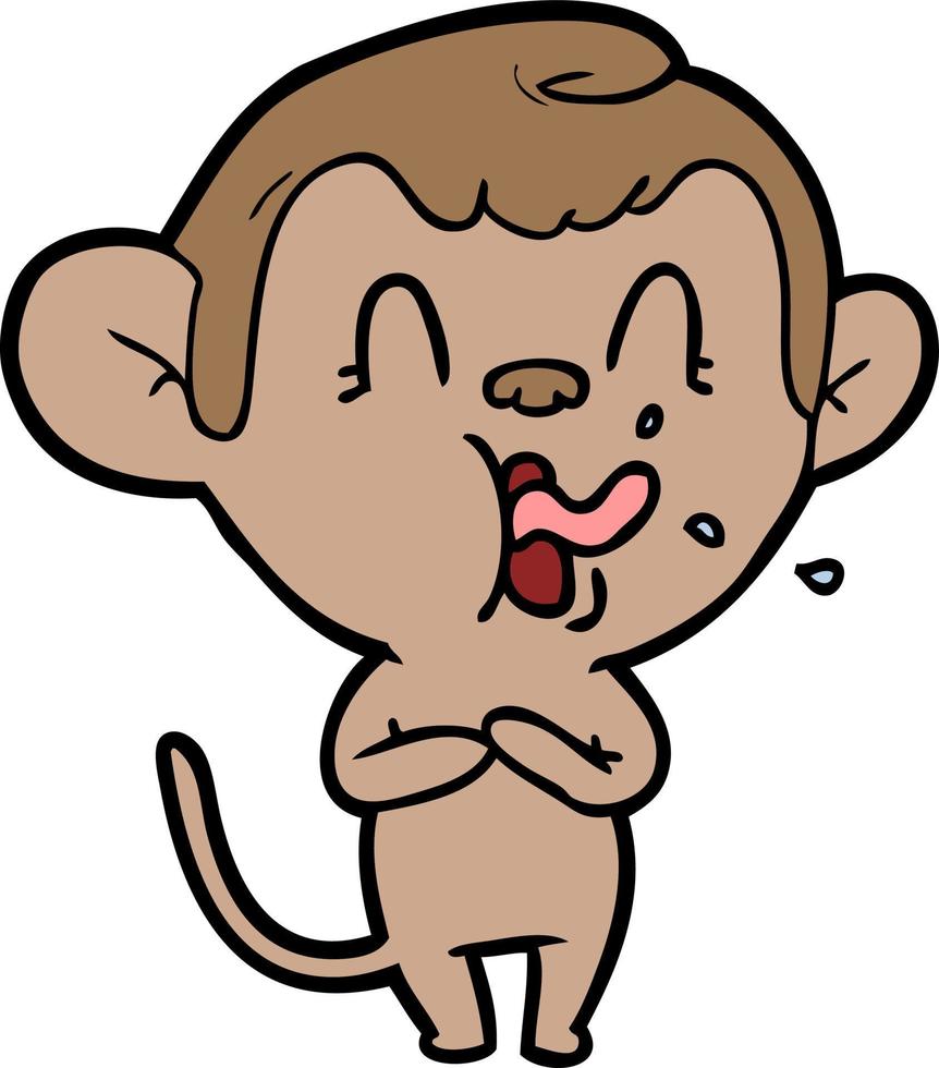 Vector monkey character in cartoon style