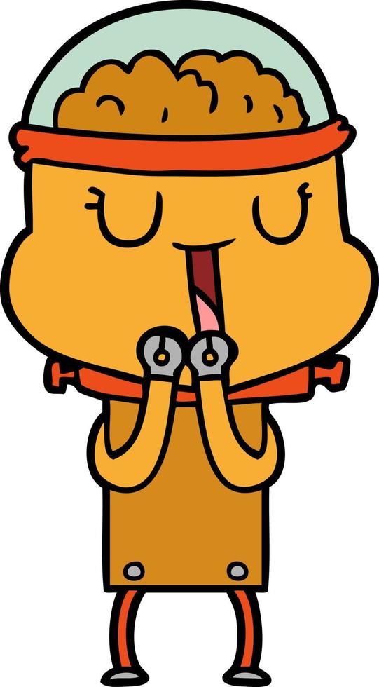 Vector robot character in cartoon style