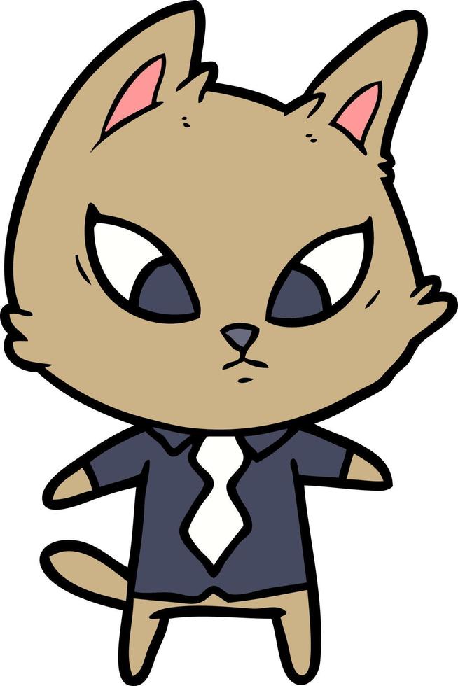 personaje de gato vectorial en estilo de dibujos animados vector