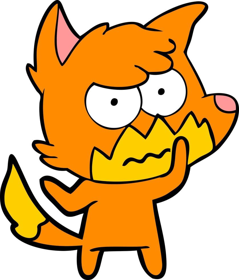 Vector fox character in cartoon style