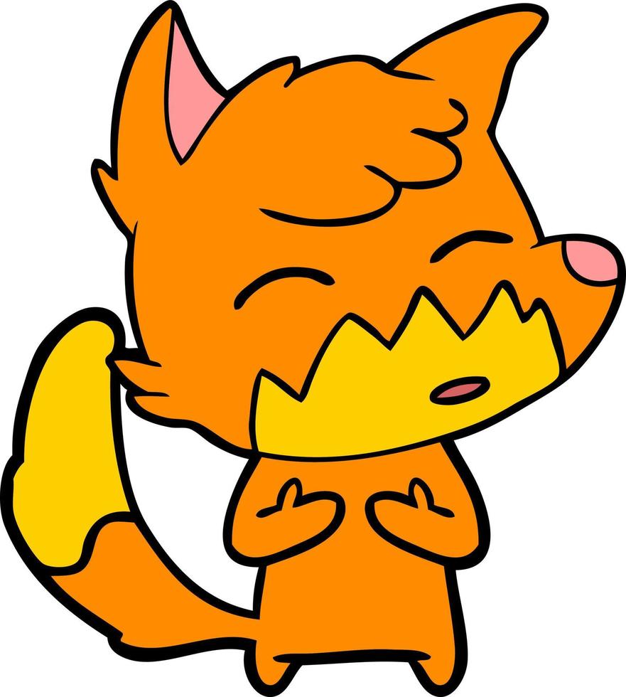 Vector fox character in cartoon style