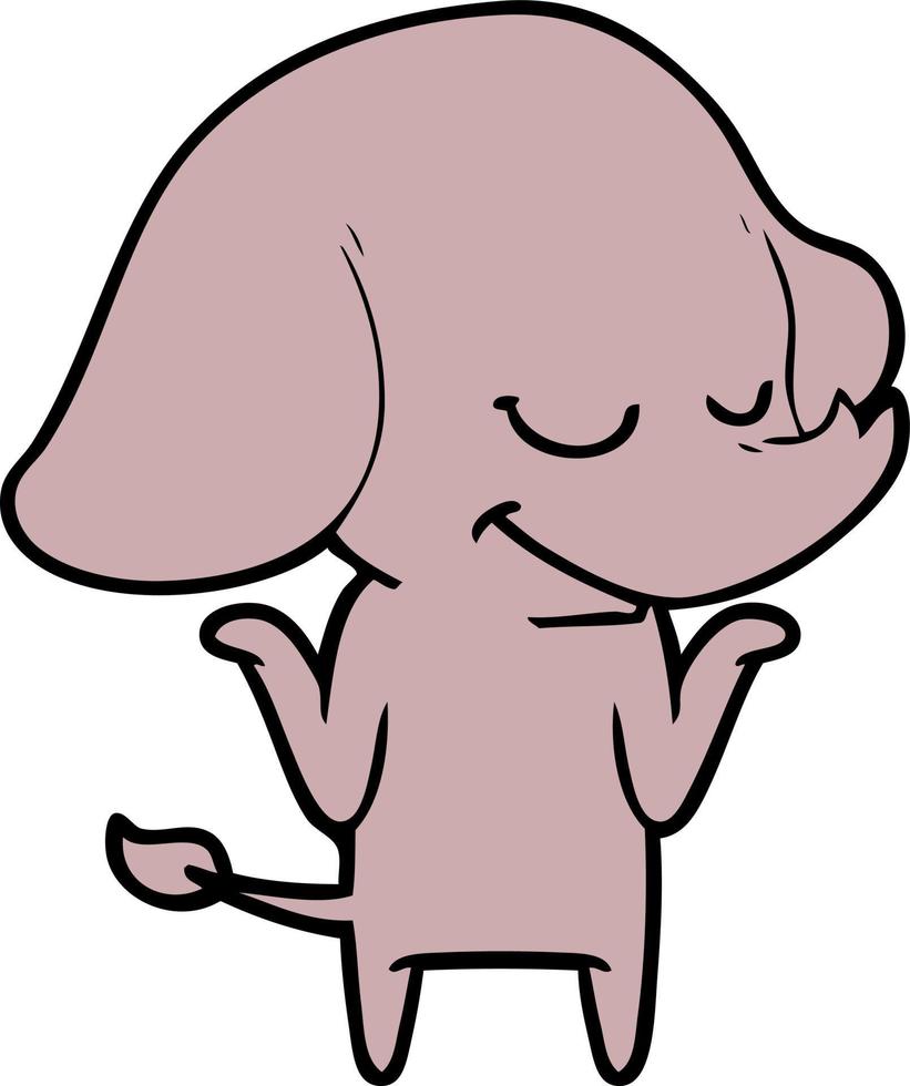 personaje de elefante vectorial en estilo de dibujos animados vector