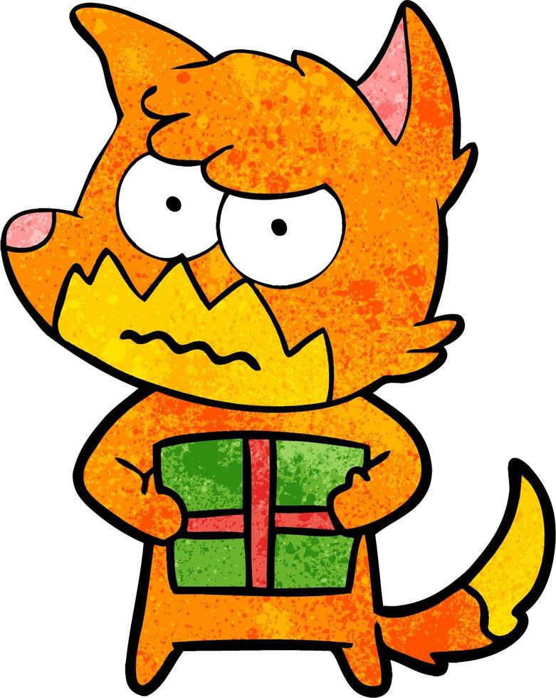Vector fox character in cartoon style