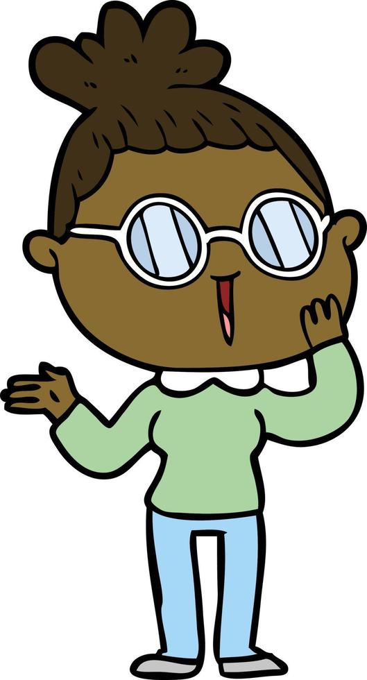 Vector woman character in cartoon style