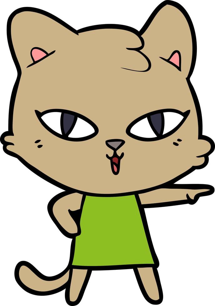 Vector cat character in cartoon style