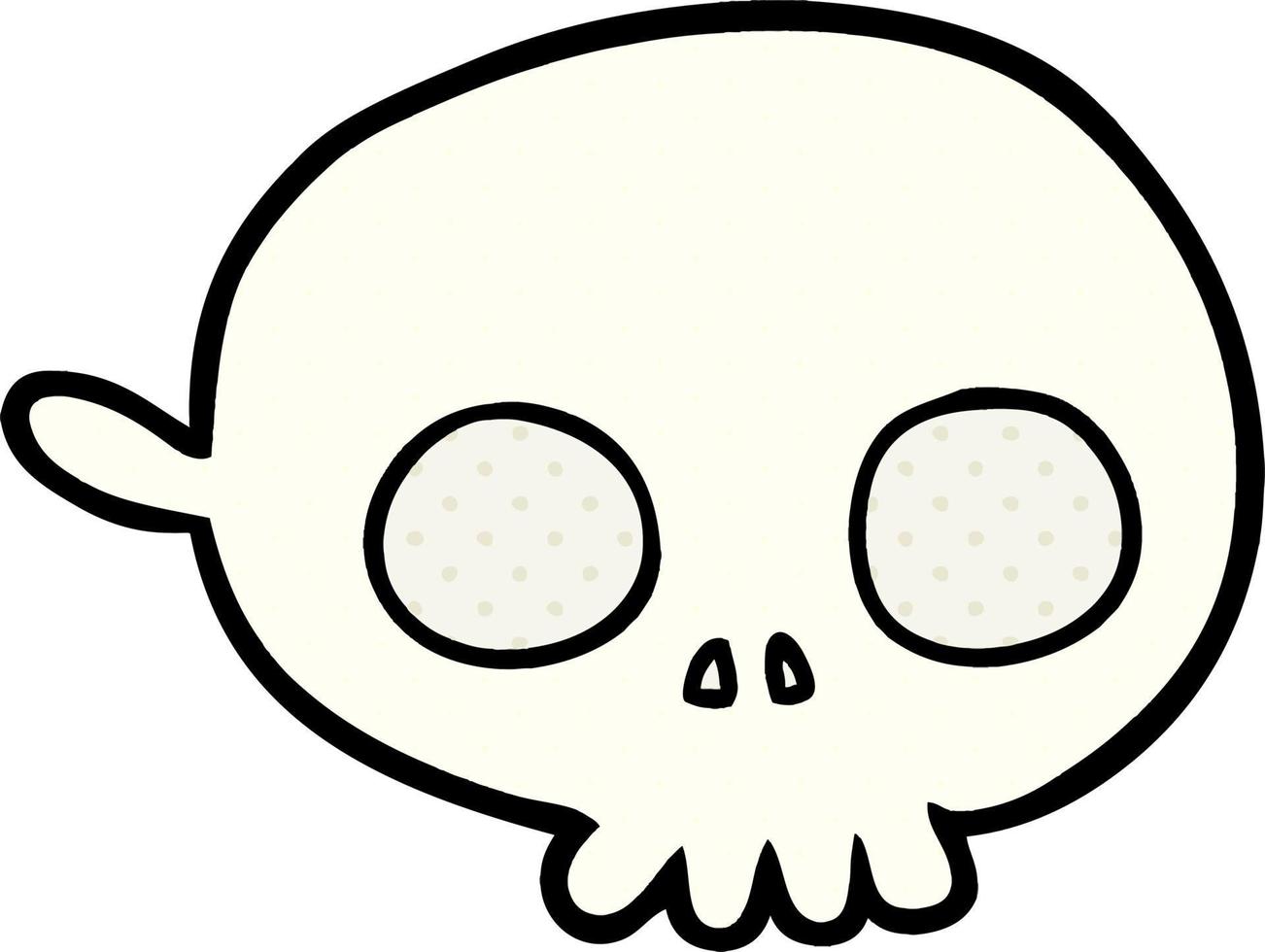 doodle character cartoon skull vector