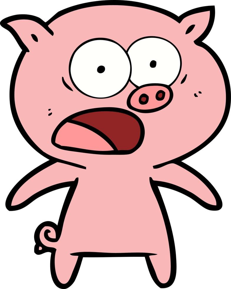 Vector pig character in cartoon style