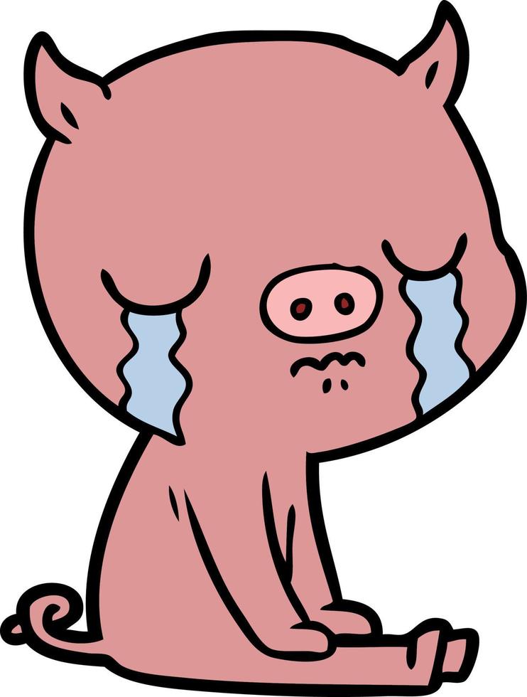 Vector pig character in cartoon style