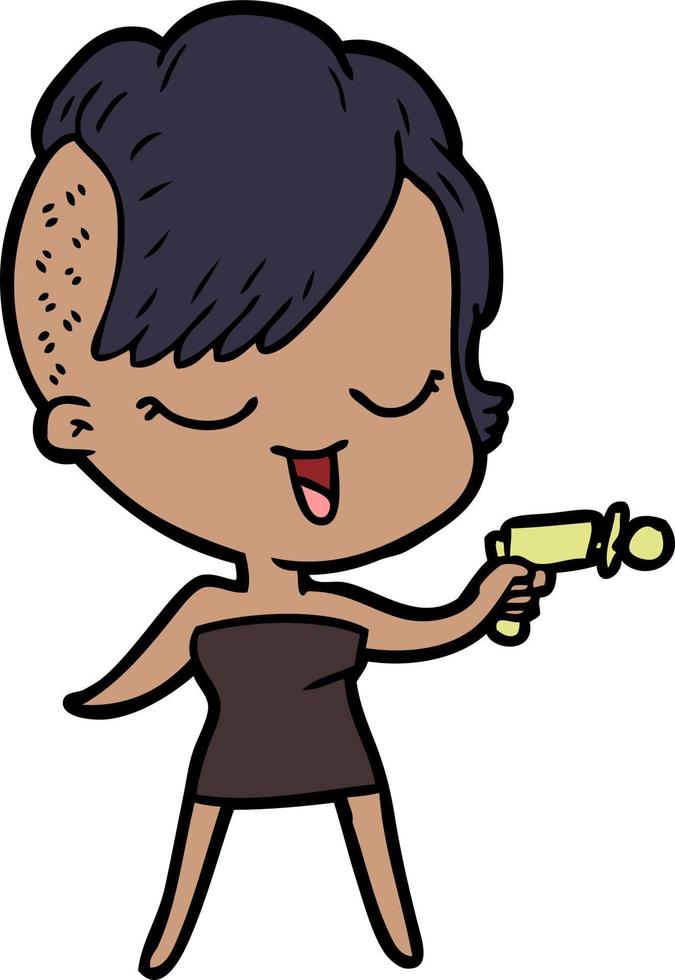 Vector woman character in cartoon style