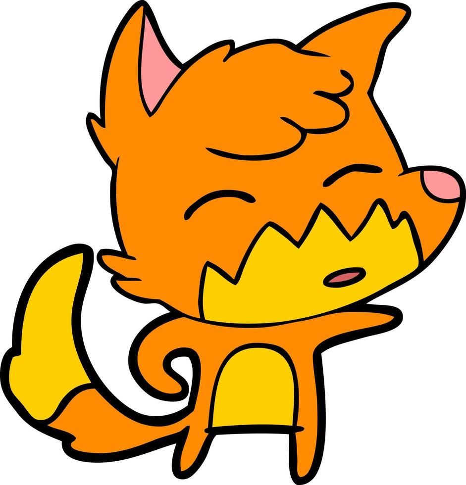 Vector fox character in cartoon style