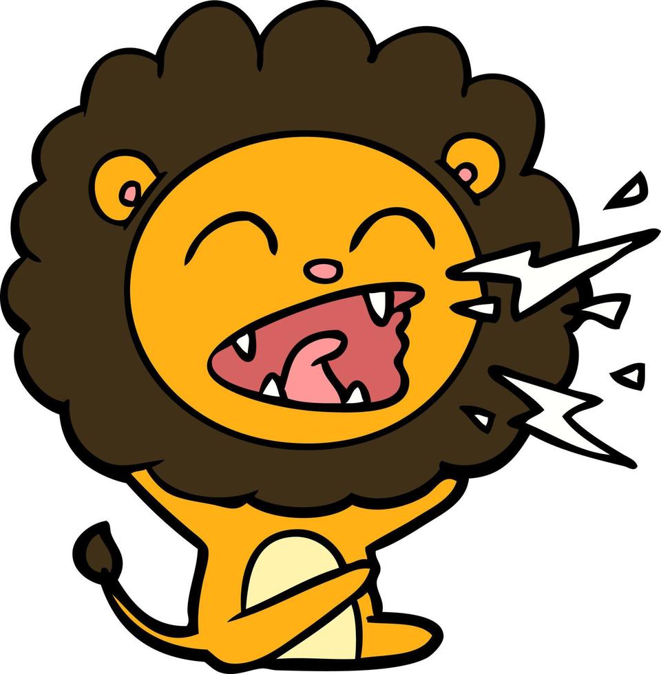 Vector lion character in cartoon style