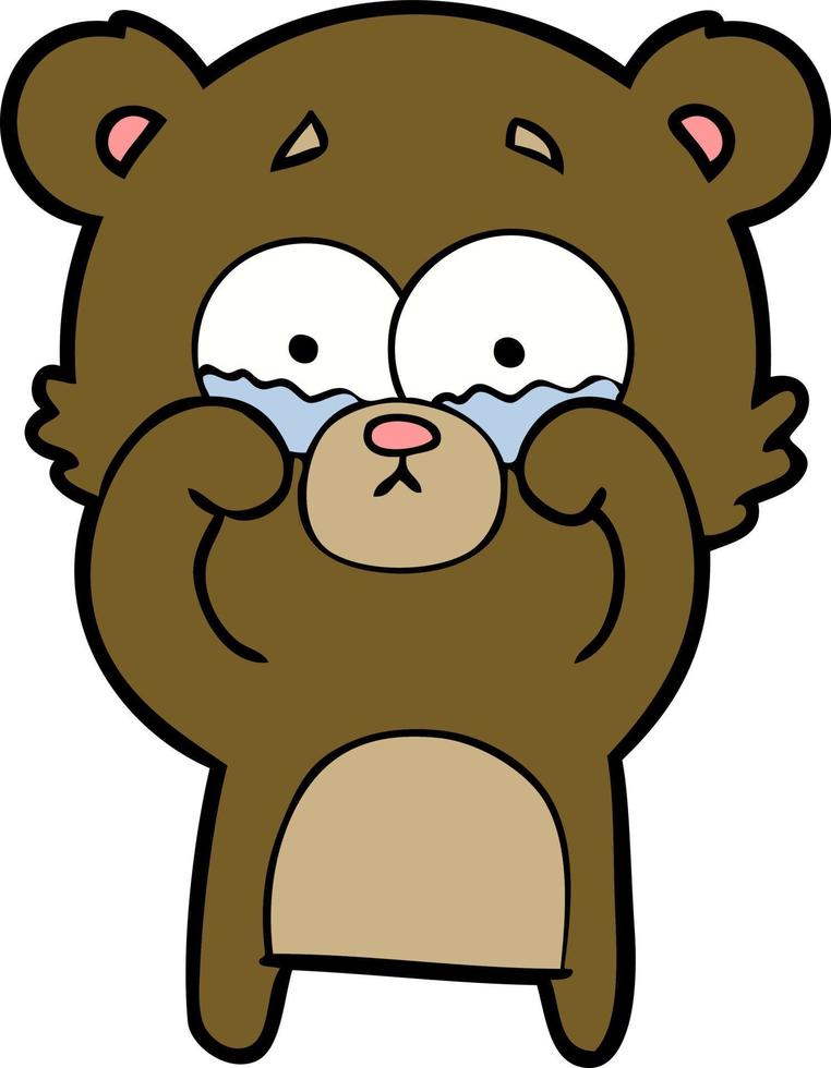 Vector bear character in cartoon style