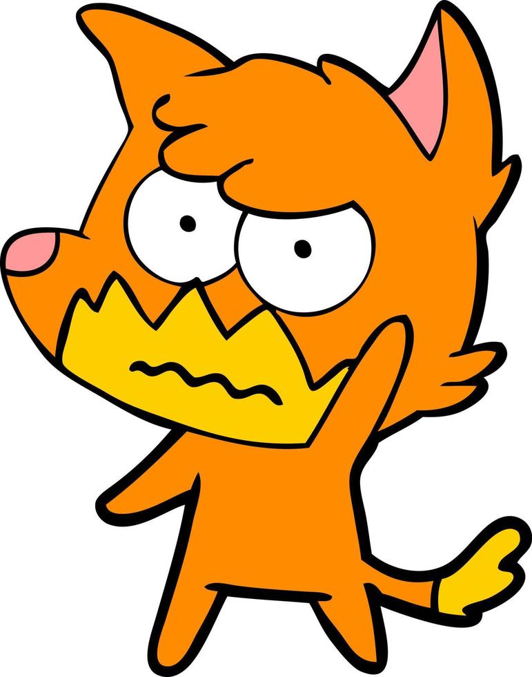 Vector fox character in cartoon style