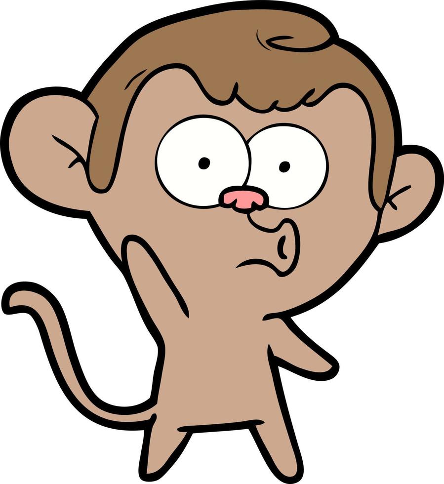 Vector monkey character in cartoon style