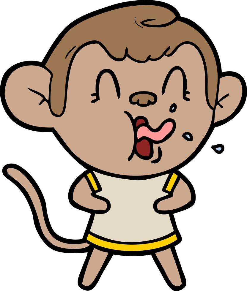 Vector monkey character in cartoon style